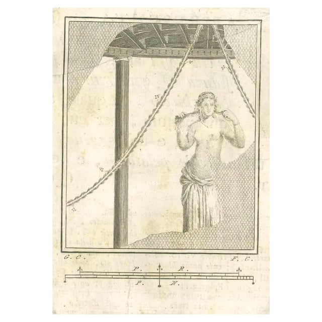 Ferdinando Campana, Roman Fresco, Etching, 18th Century For Sale