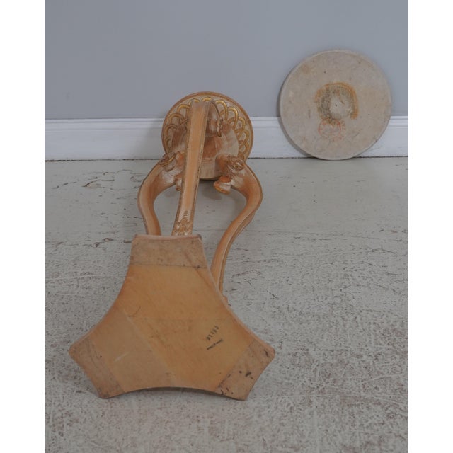 Pair French Louis XVI Italian Made Marble Top Pedestals For Sale - Image 13 of 14