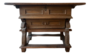 Antique Dutch Oak Peg Jointed Pay Table, 1780