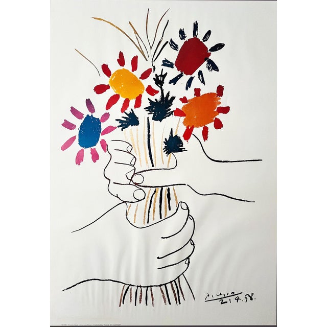 1970s Pablo Picasso, Mains Au Fleurs, 1970s, Lithograph For Sale - Image 5 of 5