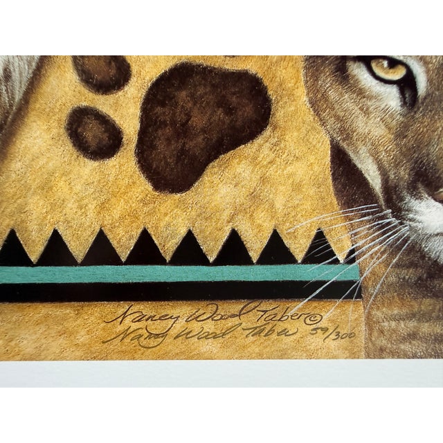 1991 Nancy Wood Taber "Ghost Walker" Signed Numbered Native American Print W/Coa For Sale - Image 6 of 7