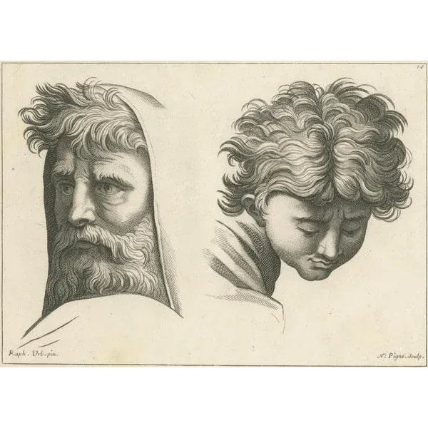 Pigné, Wisdom and Innocence: Contrasts in Time, 1740, Engraving For Sale - Image 3 of 7