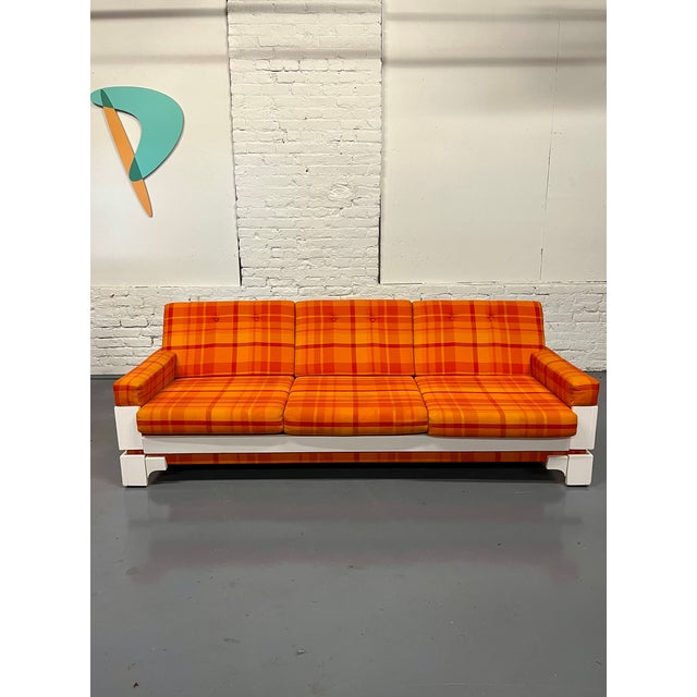 Great daybed sleeper sofa and matching lounge chair straight from the 70s. Original wool fabric is in overall good...