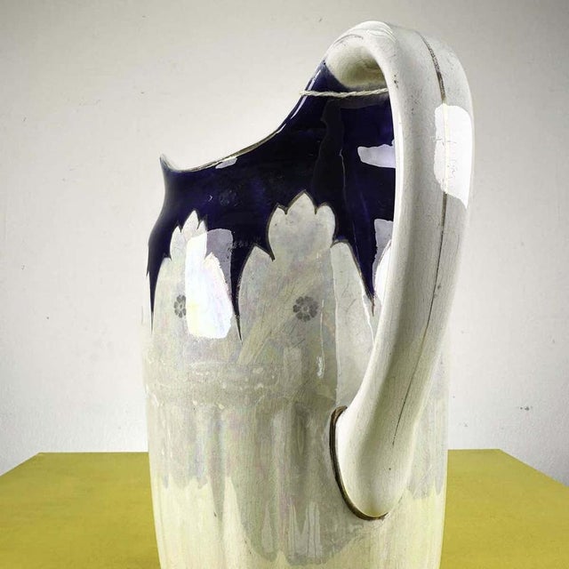 Pearl Effect Ceramic Jug, 1900s For Sale - Image 9 of 10