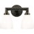 Modern Chapman & Myers for Visual Comfort Signature Wilton Double Bath Light in Bronze with White Glass For Sale - Image 3 of 4