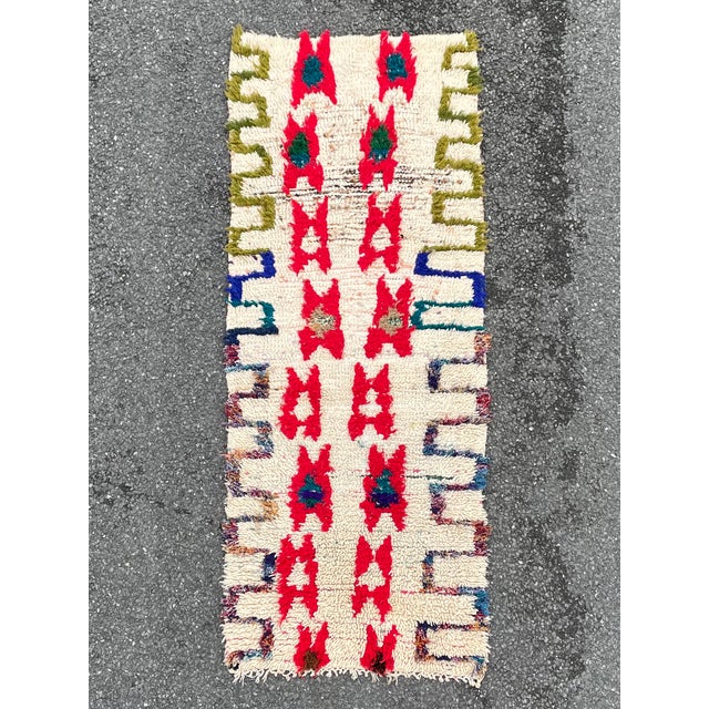 Textile Azilal Moroccan Wool Rug For Sale - Image 7 of 7