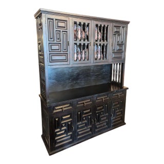 Arts and Crafts Flemish Cabinet For Sale