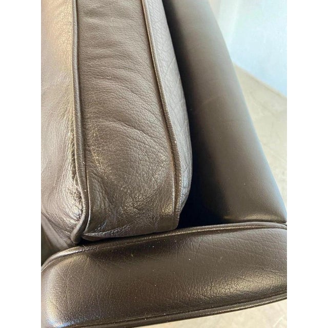 Set of Vintage Danish Brown Leather Lounge Chair and Ottoman from Stouby, 1970s For Sale - Image 13 of 18