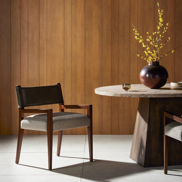Textile Four Hands Ferris Dining Armchair - Tulsa Ink For Sale - Image 7 of 12