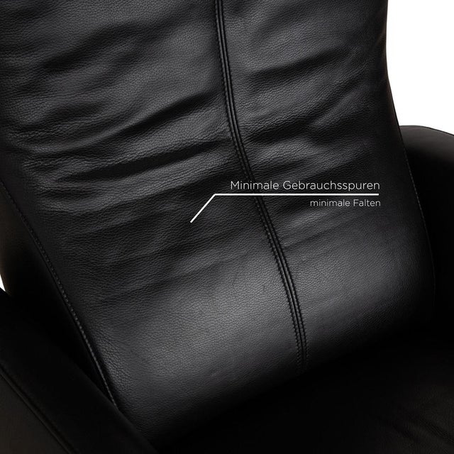 Mate Leather Armchair in Black from FSM For Sale - Image 4 of 13