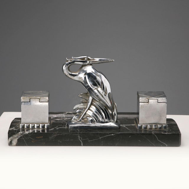 Vintage Art Deco Inkwell For Sale - Image 5 of 10