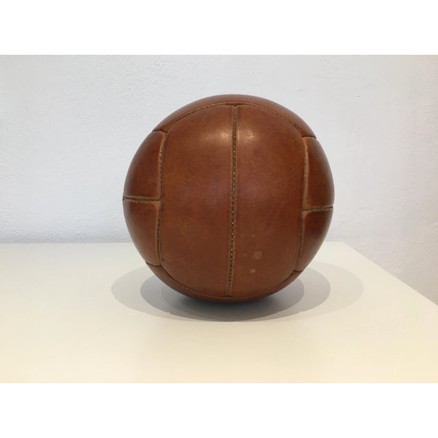 Brown Vintage Leather 2 kg Medicine Ball For Sale - Image 8 of 8