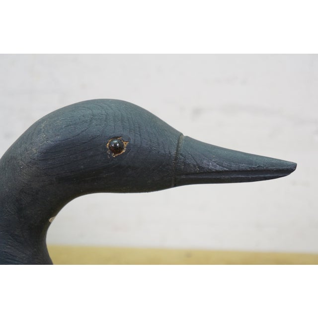 Wood Vintage Wooden Wildlife Kennebunk Maine Hand Carved Solid Pine Swan Decoy 24" For Sale - Image 7 of 16