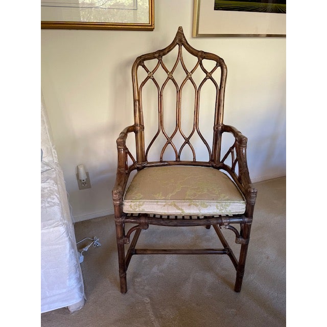 McGuire Vintage Bamboo and Ratan Dining Room Set For Sale - Image 11 of 11