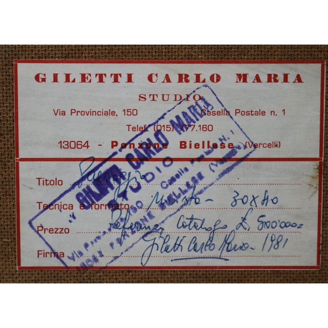 Green Carlo Maria Giletti, 1981, Mixed Media, Framed For Sale - Image 8 of 11