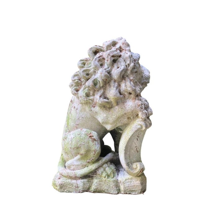 Stone Lions, 1950s, Set of 2 For Sale - Image 4 of 12