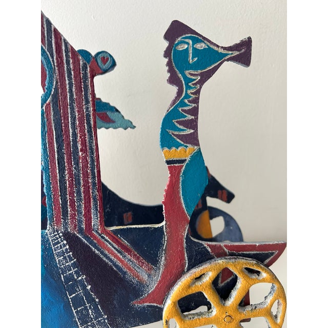 This sculpture is an original work by contemporary artist and craftsperson Sandra Berry Hover. This piece depicts a...