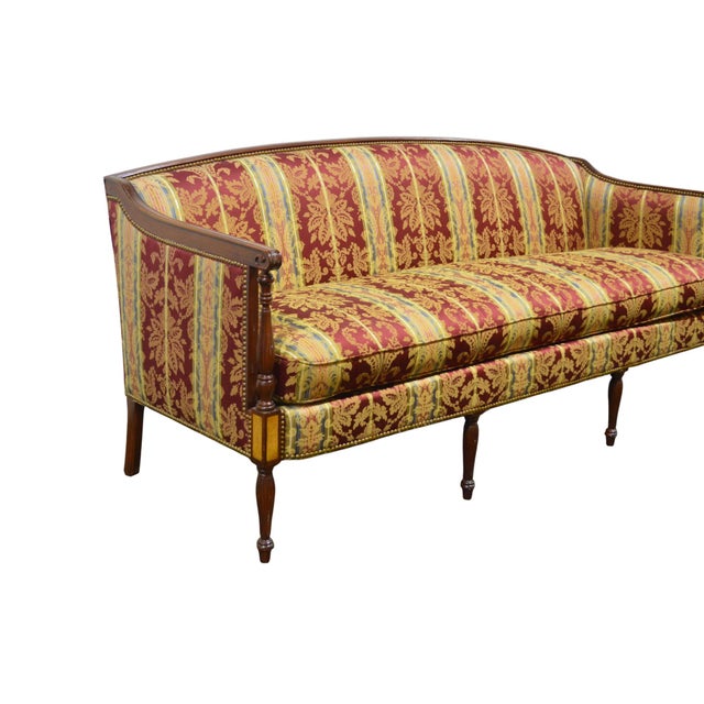 Hickory Chair Furniture Company Hickory Chair Furniture Co. By Stickley Sheraton Style Sofa For Sale - Image 4 of 10