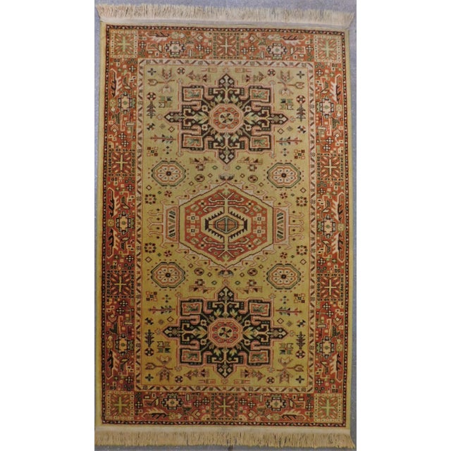 1990s Vintage Geometric Style Rug. 3'3"x 5'2" For Sale - Image 13 of 13