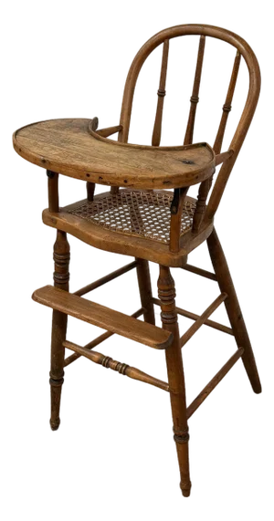 Victorian Cane Seat Child’s High Chair, 19th Century