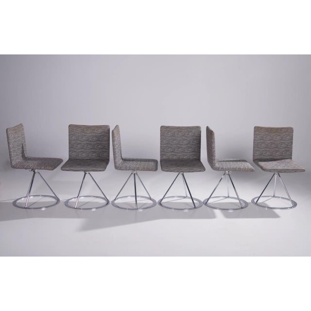 Gray Dania Chairs by Alberto Salvati & Ambrogio Tresoldi for Saporiti, 1980s, Set of 6 For Sale - Image 8 of 8