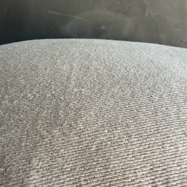 Belgian Linen Euro Pillow in Havane Brown Black and Oat Cover For Sale In Los Angeles - Image 6 of 7