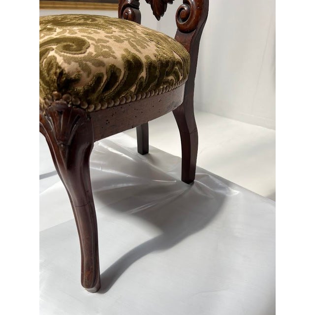 Napoleon III Chaise Lounge in Carved Mahogany, 1800s For Sale - Image 12 of 15