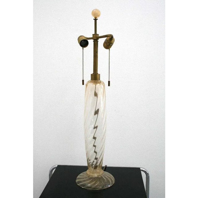 Murano Glass Table Lamp from Barovier & Toso, Italy, 1960s For Sale - Image 3 of 9