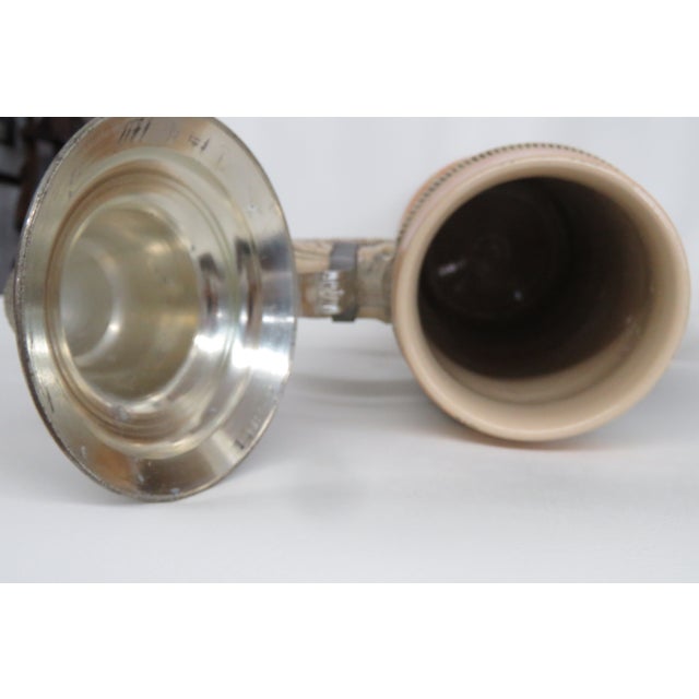 Black Mid 20th Century Germany Extra Large 17 Inches Ceramic Pewter Lidded Beer Stein 4515b For Sale - Image 8 of 17