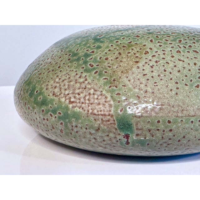 Modernist Japanese Raku Studio Ceramic Art Vase, 1970s For Sale - Image 4 of 13