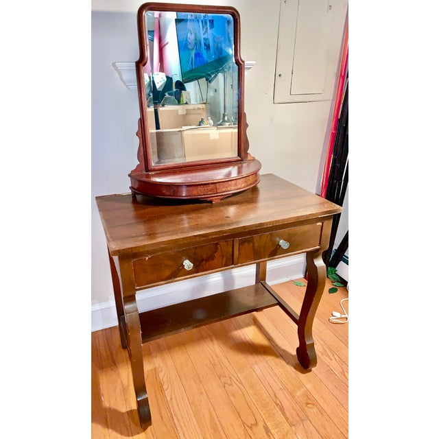 Late 19th Century Oak Vanity Mirror For Sale - Image 4 of 8