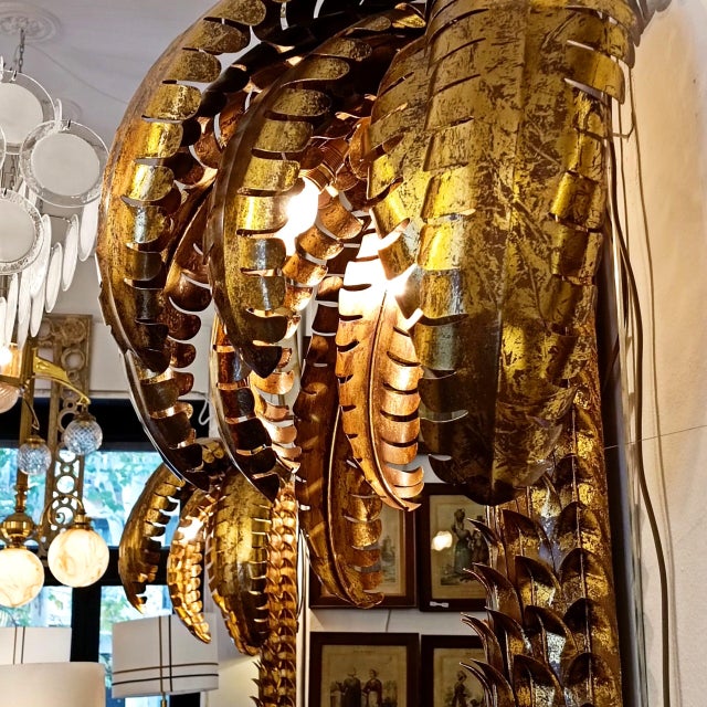 Mid-Century Modern Large Wall Sconces from Maison Jansen, 1970s, Set of 2 For Sale - Image 3 of 4