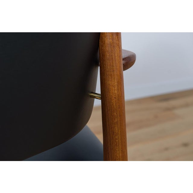 Mid-Century Danish Teak & Leather Armchair, 1960s For Sale - Image 14 of 17