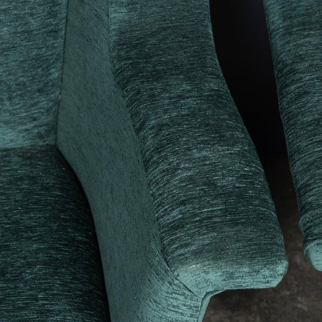 Mid-Century Italian Green Fabric & Brass Armchairs, 1950s, Set of 2 For Sale - Image 14 of 18