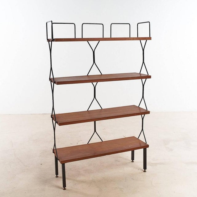 Wood Vintage Brown Bookshop, 1960s For Sale - Image 7 of 7