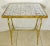 Early 21st Century Ornate Contemporary Gold Leaf & Printed Mirror Top Side/End Accent Table For Sale - Image 5 of 10