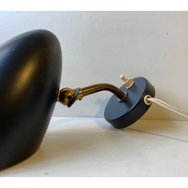 Fog & Mørup Adjustable Matte Black Dynamo Wall Sconce from Fog & Mørup, 1940s For Sale - Image 4 of 8