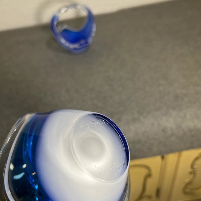 Mid 20th Century Flygsfors Coquille Glass Bowls - Set of 2 For Sale - Image 10 of 11