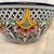 1970s Hand Painted Mexican Talavera Pottery Mixing Bowl For Sale - Image 5 of 9
