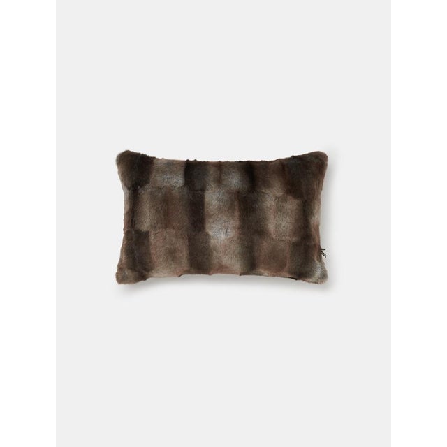 Decorative Faux Fur Cushion by Villa Como For Sale - Image 4 of 4