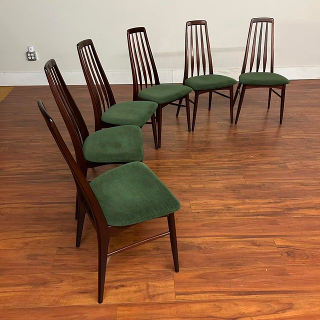 Mid-Century Modern Koefoeds Hornslet Eva Dining Chairs Set of 6 For Sale - Image 3 of 12