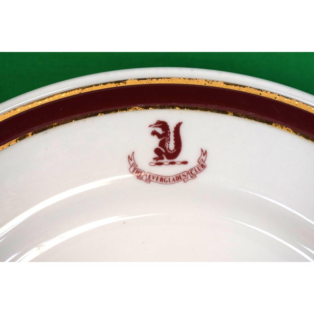 Traditional The Everglades Club Palm Beach Dinner Plate For Sale - Image 3 of 4