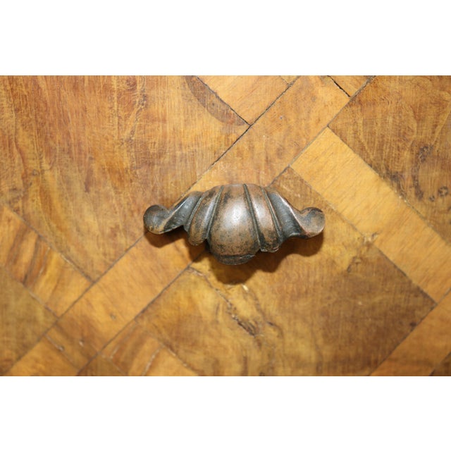 Pair of Italian Bombe Parquetry 3 Drawer Nightstands For Sale - Image 12 of 14