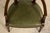 Late 19th Century French Napoleon III Mahogany Desk Chair With Olive Green Leather For Sale - Image 4 of 18