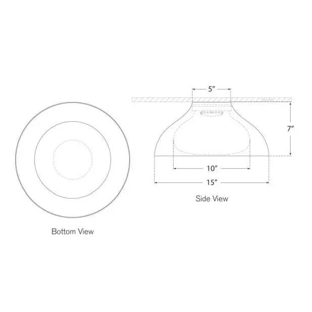 Modern AERIN for Visual Comfort Signature Agnes 15" Flush Mount in Gild with Soft White Glass For Sale - Image 3 of 3