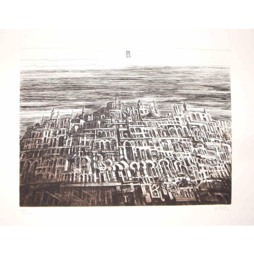 Antonio De Totero, Arab City, Etching, 1980 For Sale