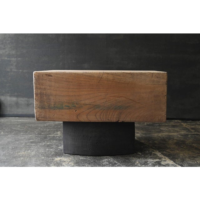 Mid 20th Century Small Old Japanese Low Table Made of Zelkova Wood/Modern Side Table For Sale - Image 15 of 18