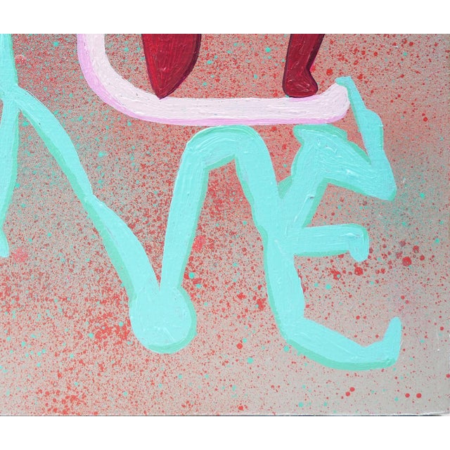 Peter Healy "Standing Ovation" Blue, Pink, Red, and Gray Abstract Contemporary Painting, 2022 For Sale - Image 9 of 12