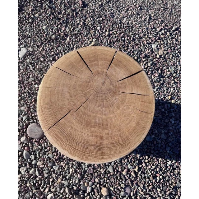 Modern Solid White Oak Hourglass Side Table For Sale - Image 3 of 4