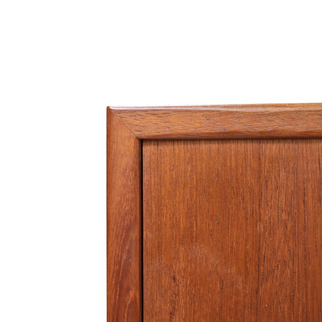 Mid Century Danish Teak Sideboard Cabinet For Sale - Image 10 of 10